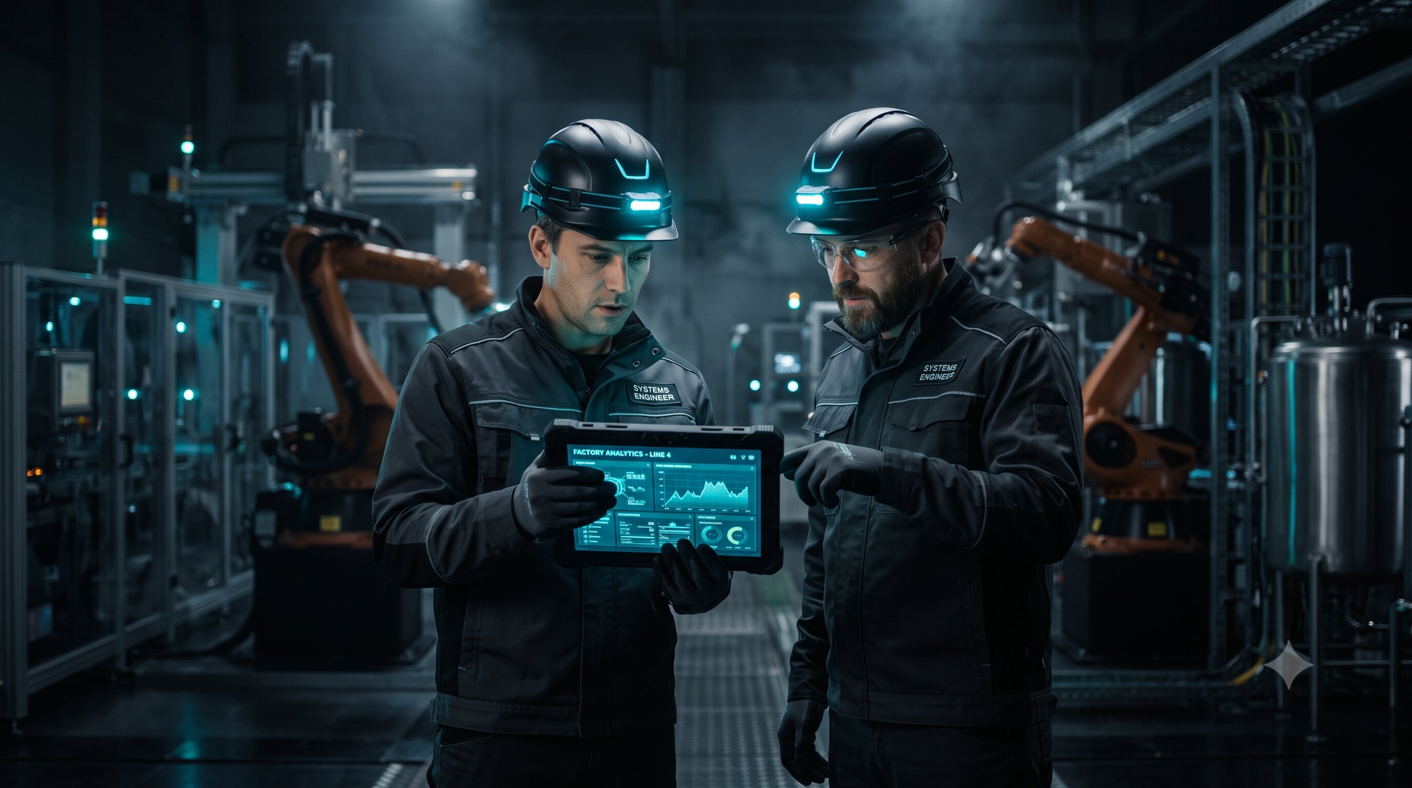 Zwei Ingenieure bei der LASERREIN-Partnerübergabe